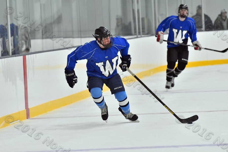 Wheaton College Men\'s Ice Hockey vs Middlesex Community College. - Photo By: KEITH NORDSTROM